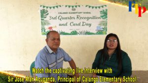 Read more about the article Watch the captivating live interview with Jose Alan Acupanda, Principal of Calango Elementary School